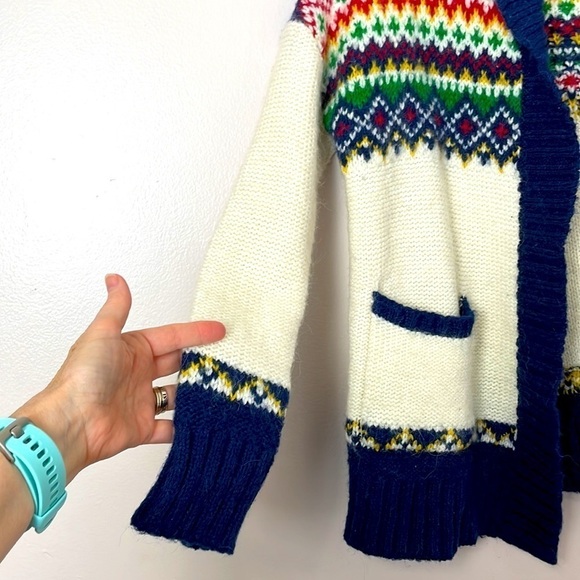 American Eagle Argyle Chunky Knit Cardigan Size: Small Petite - Picture 3 of 10